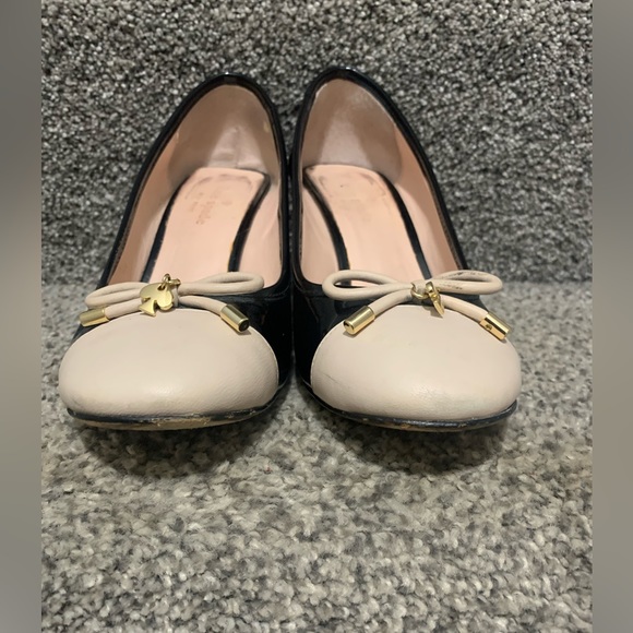 Kate Spade New York Kacey Black Patent Shale Napa Wedge Pumps - Picture 8 of 11